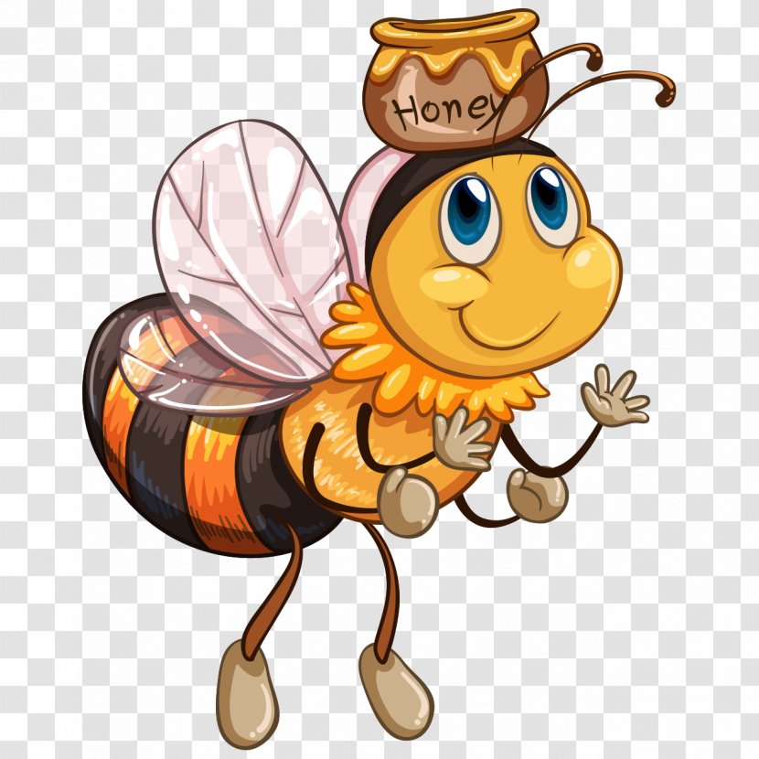 Clip Art Honey Bee Illustration Vector Graphics Beehive - Pest Transparent PNG