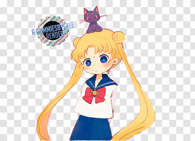 Sailor Moon Chibiusa Venus Mercury ChibiChibi - Heart Transparent PNG