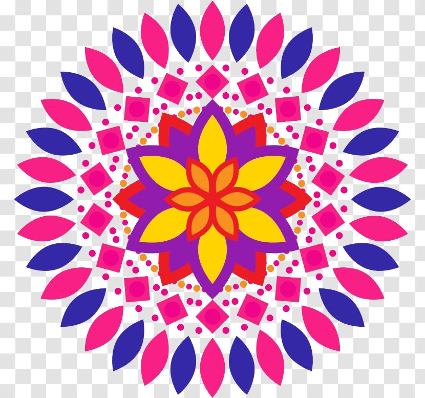 Diwali Kolam - Sticker - Visual Arts Symmetry Transparent PNG
