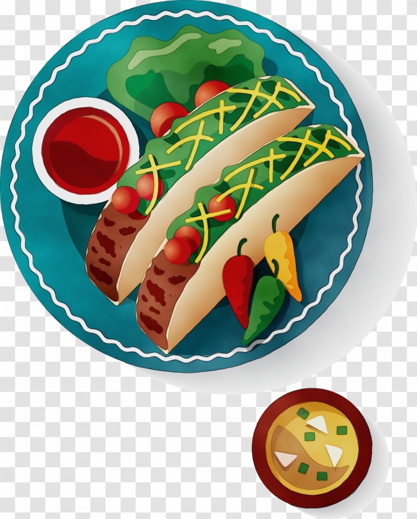 Watercolor Background - Dish - Finger Food Baked Goods Transparent PNG