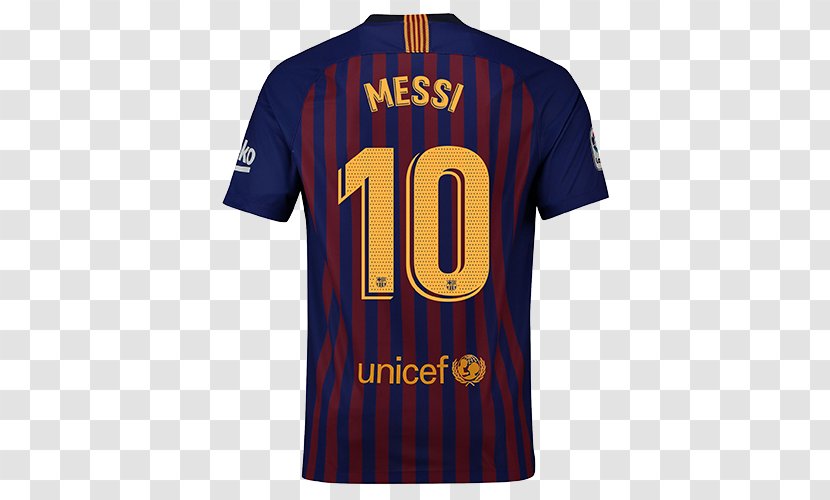 FC Barcelona T-shirt Football Sports Fan Jersey - Sportswear - Messi 10 Transparent PNG