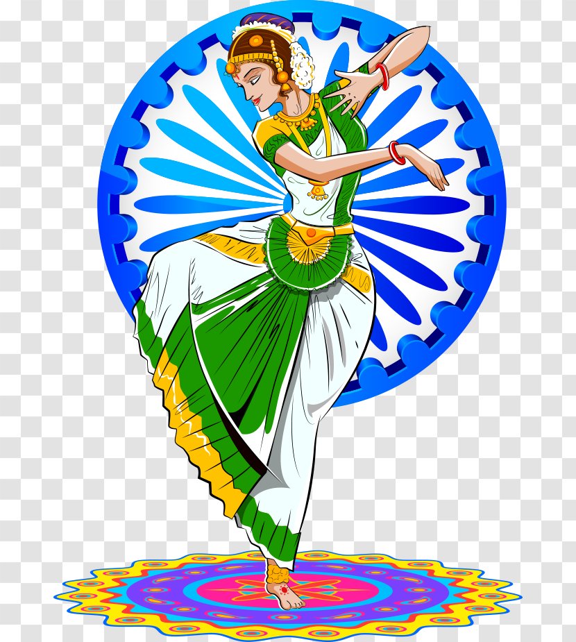 Indian Independence Day Delhi Republic Parade January 26 - Flag Of India - Vector Dancing Woman Transparent PNG