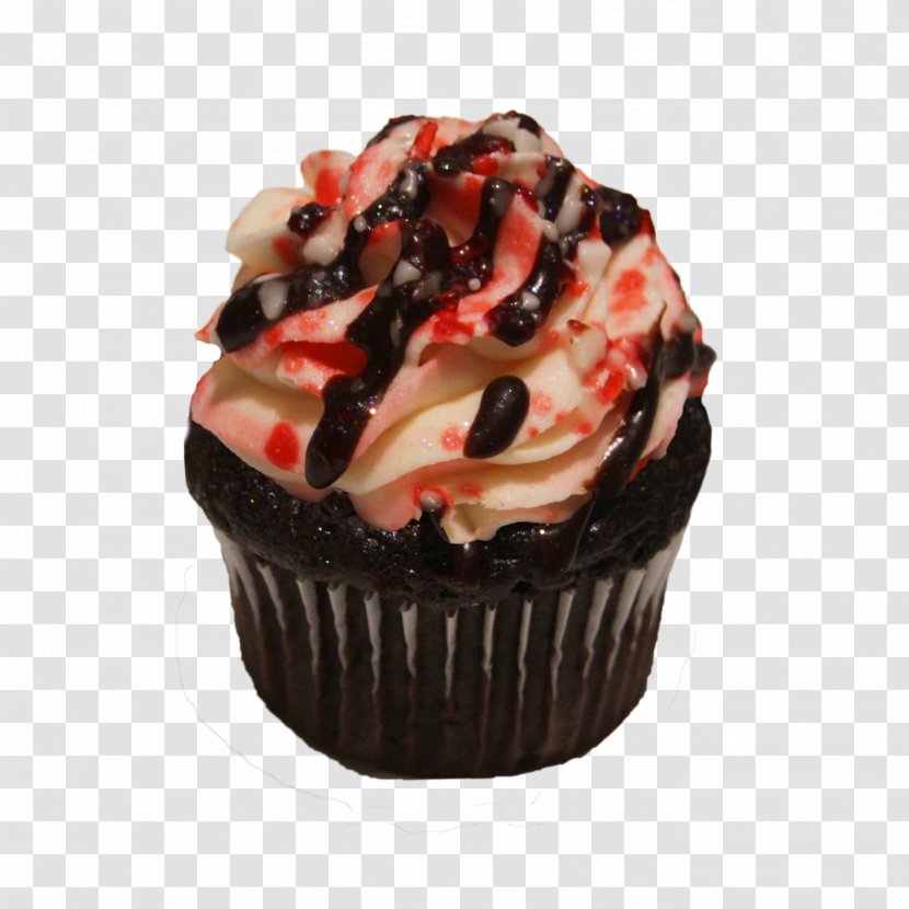 Cupcake Chocolate Cake American Muffins Sundae Buttercream - Flavor - Peppermint White Frosting Transparent PNG