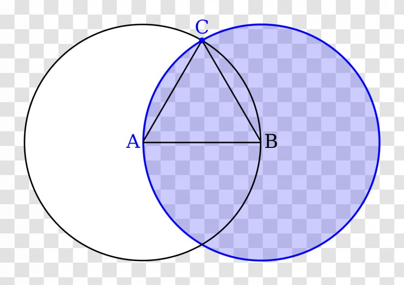 Circle Geometry Equilateral Triangle - Blue Transparent PNG