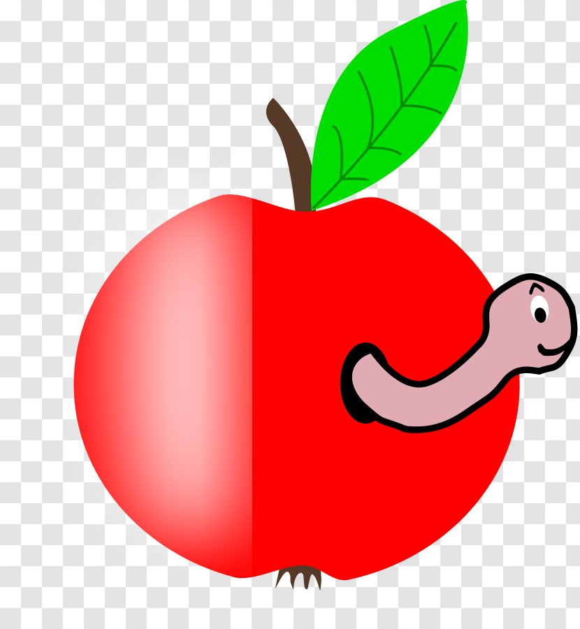 Worm Apple Clip Art - Plant - Cartoon Apples With Faces Transparent PNG