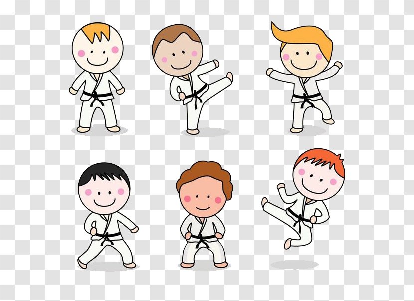 Karate Martial Arts Drawing Royalty-free Clip Art - Heart - A Child Who Practices Taekwondo Transparent PNG