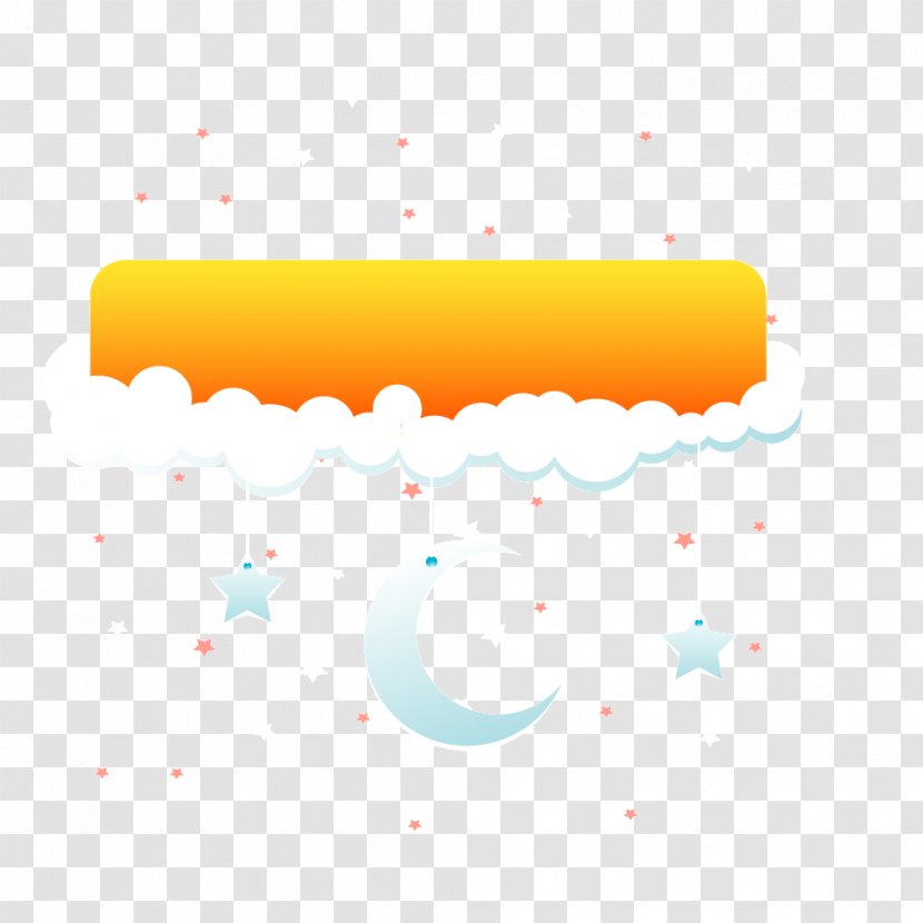 Yellow Sky Night Clouds - Text - Pattern Transparent PNG