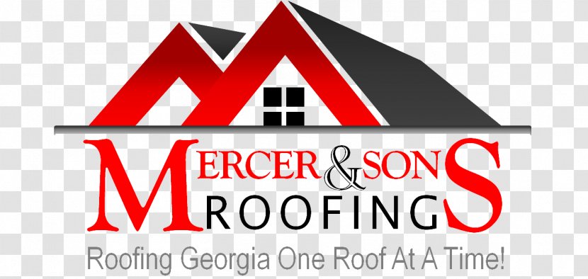 Mercer And Sons Roofing Logo Design Brand - Signage - Roof Cleaning Logos Transparent PNG