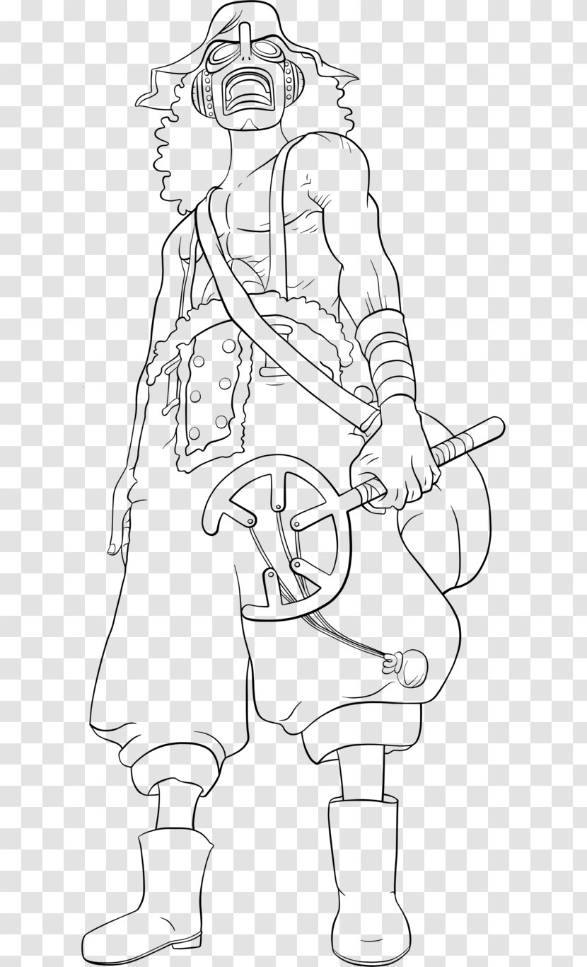 Usopp Line Art Drawing Sketch One Piece Transparent Png