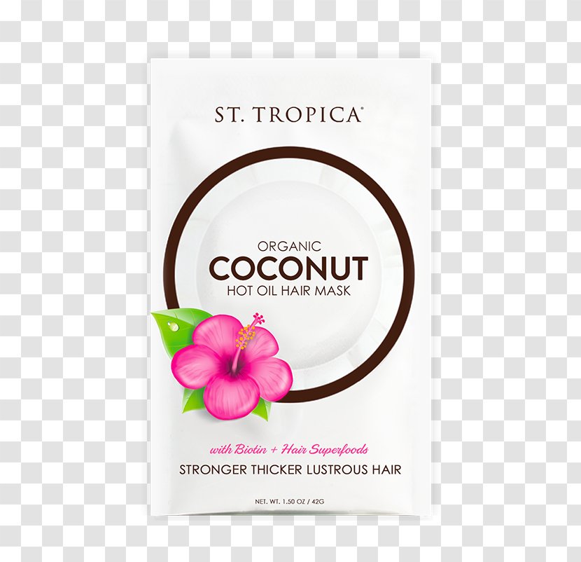 ST. TROPICA Organic Coconut Hot Oil Hair Mask Food - Conditioner - Natural Transparent PNG