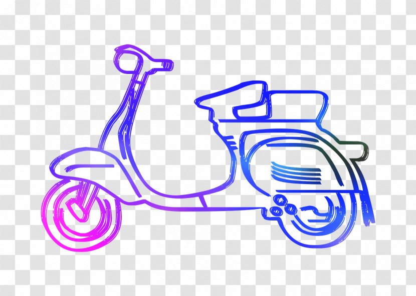 Scooter Motorcycle Helmets Vespa Illustration - Blue Transparent PNG