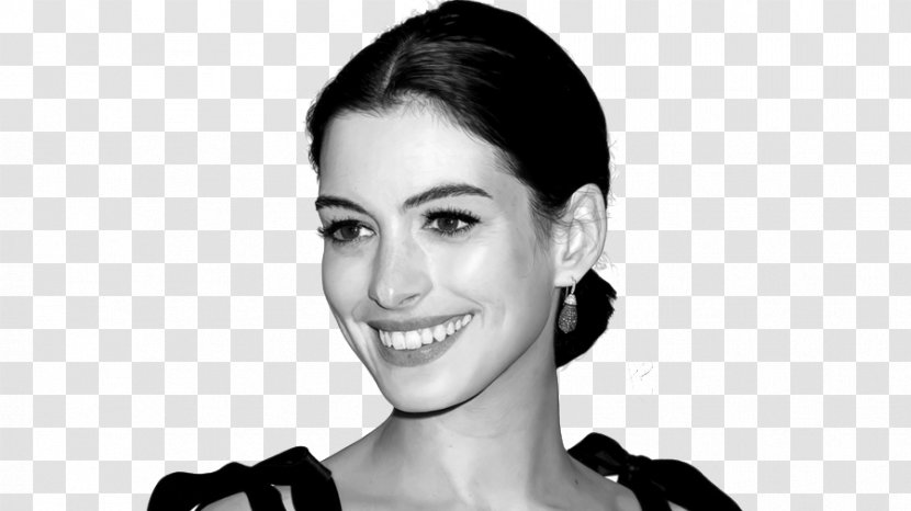 Anne Hathaway Black And White Drawing 1080p - Flower - Image Transparent PNG