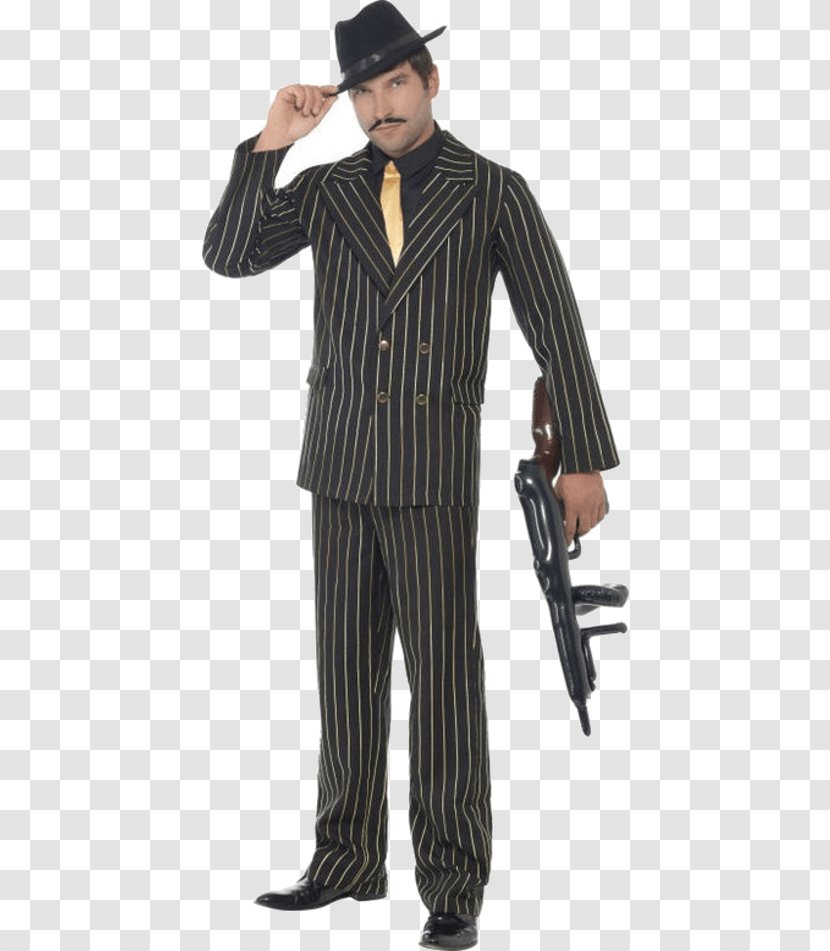 Suit Costume Party Pin Stripes Gangster Transparent PNG