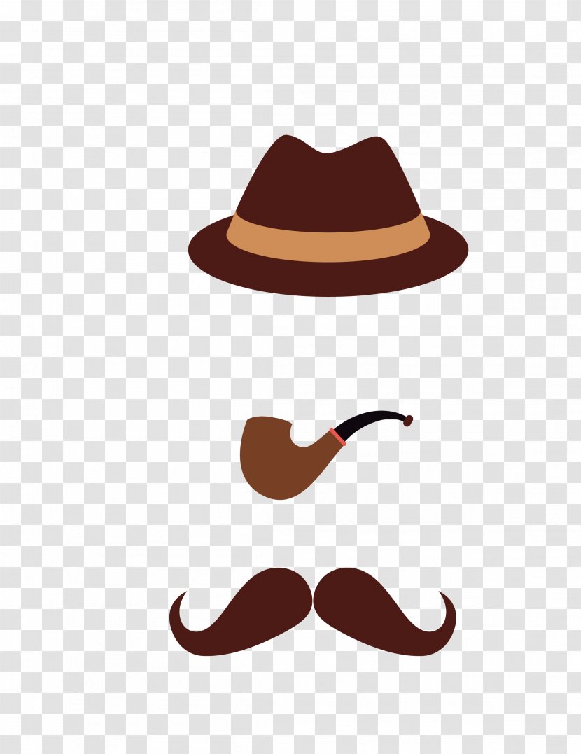 Object Euclidean Vector Computer File - Vecteur - Black Male Hat Pipe Beard Transparent PNG