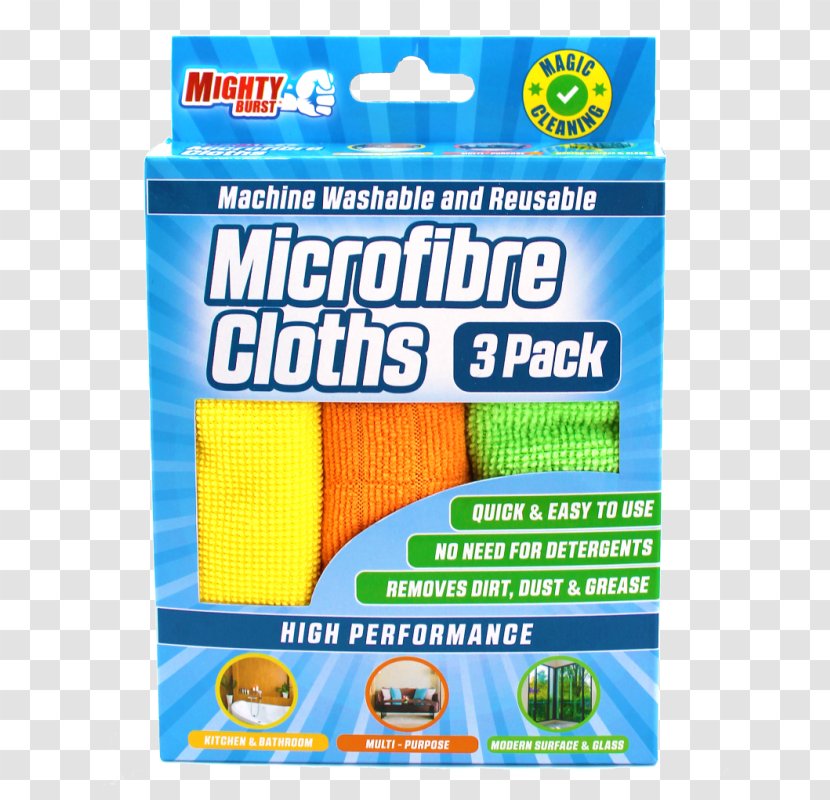 Microfiber Textile Mighty Burst Microfibre Cloths Cleaning Detergent - Energy Vitamins Transparent PNG