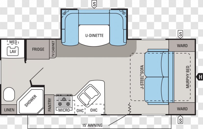 Caravan Jayco, Inc. Floor Plan Campervans - Interior Design Services - Double Bed Transparent PNG