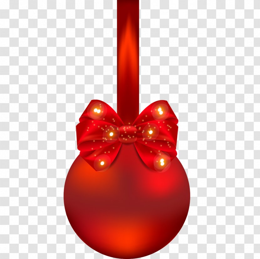 Red - Holiday Ornament - Bow Decoration Lob Transparent PNG