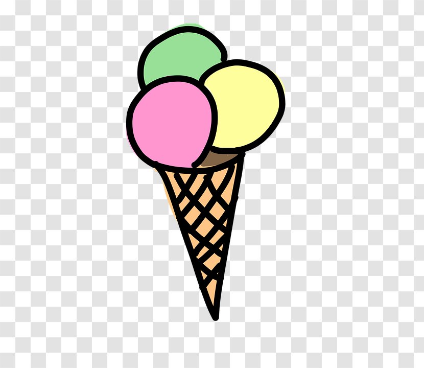 Ice Cream Cones Strawberry Clip Art - Sprinkles - Cartoon Transparent PNG