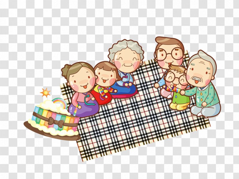 Cartoon Kinship - Textile - Family Transparent PNG