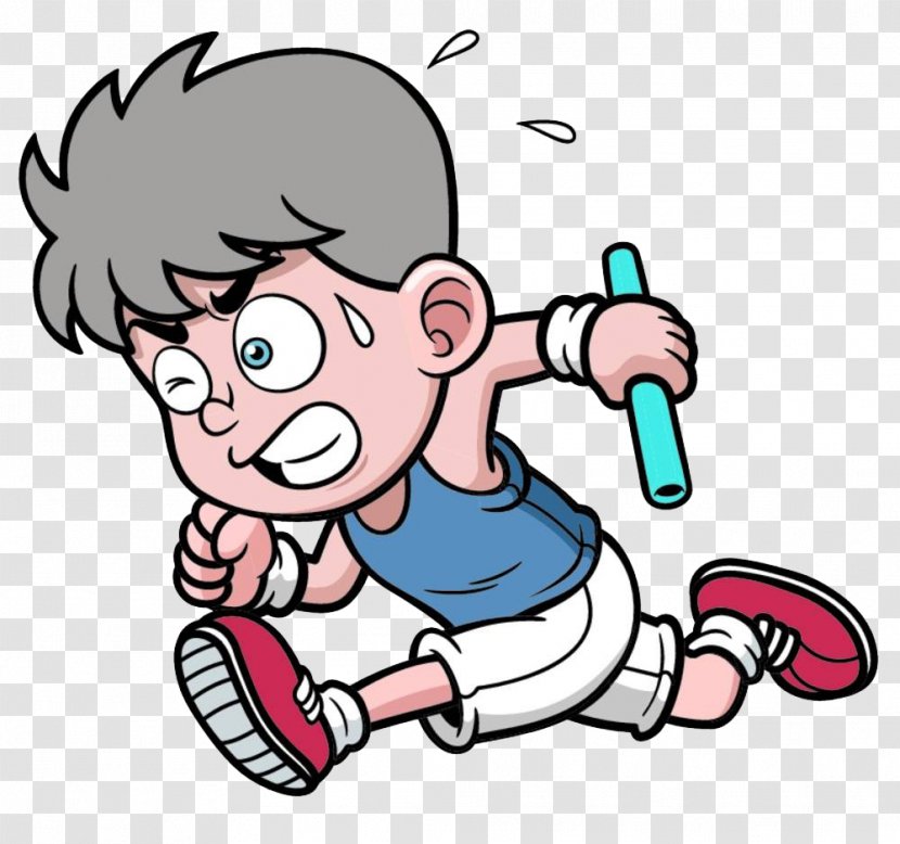 Drawing Dessin Animxe9 Relay Race Illustration - Cartoon - Child Baton Transparent PNG