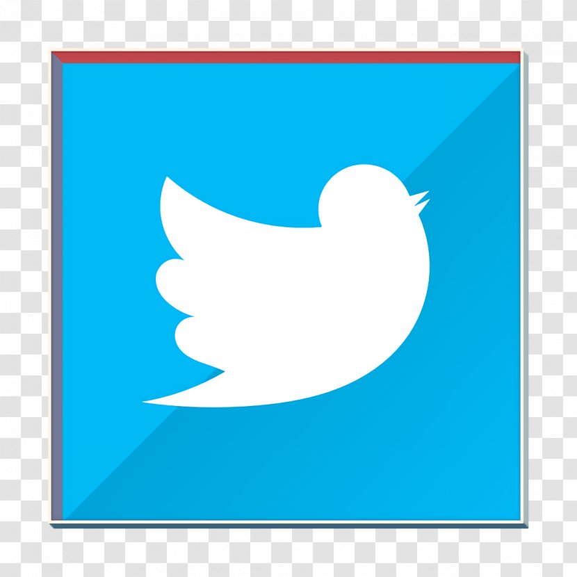 Icon Twitter - Rectangle - Bird Transparent PNG