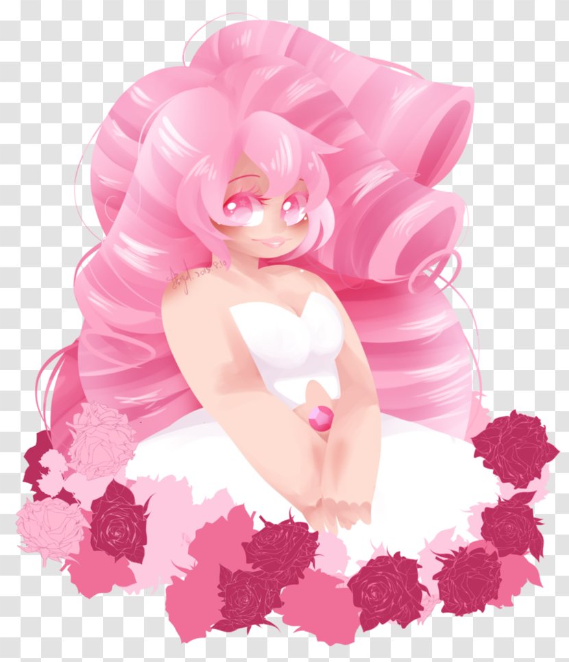 Fan Art Rose Quartz - Figurine - Steven Universe Background Transparent PNG