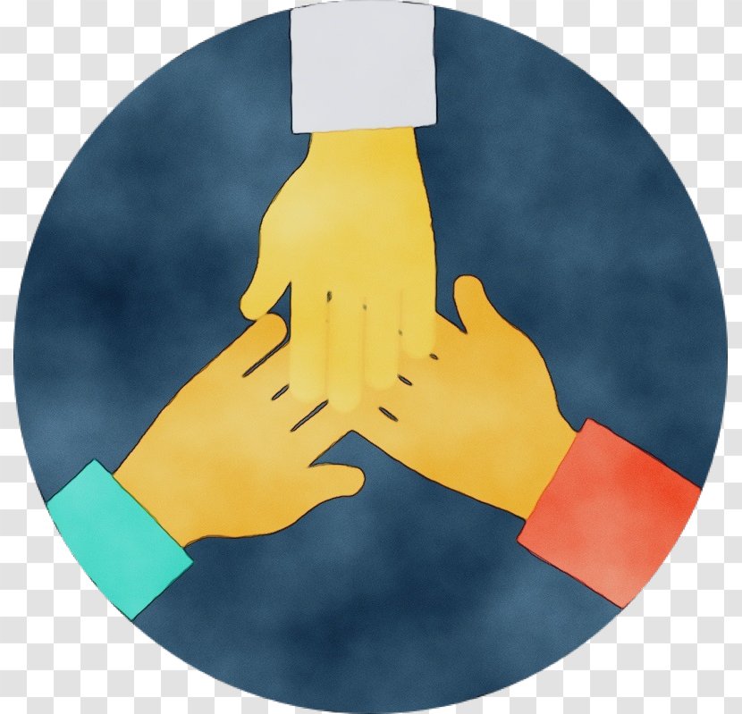 Yellow Hand Finger Gesture Flag - Paint Transparent PNG