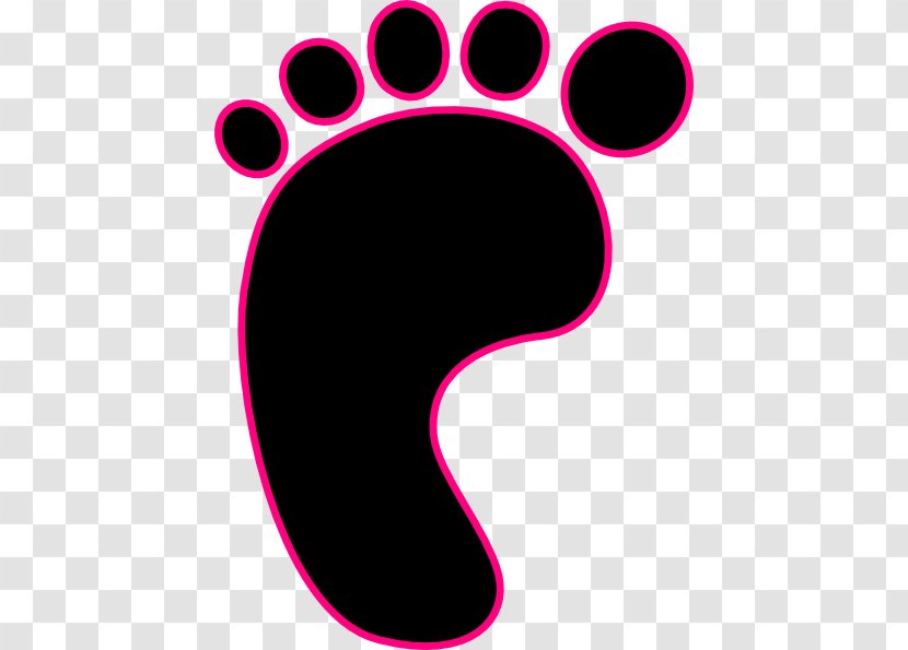 Clip Art Foot Image Cartoon Vector Graphics - Symbol - Black Pink Transparent PNG