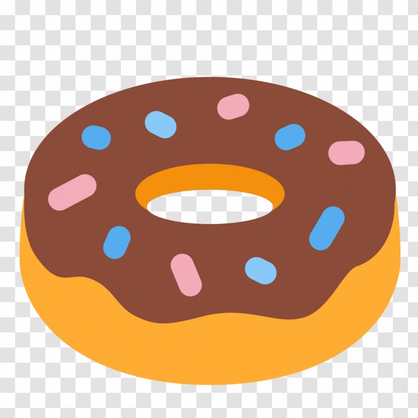 Donuts Emoji Symbol SMS Language Meaning - Orange - Donut Transparent PNG