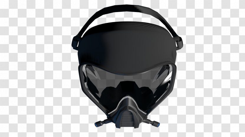 Personal Protective Equipment Motorcycle Helmets Gas Mask Headgear - Black - Top Shot Transparent PNG