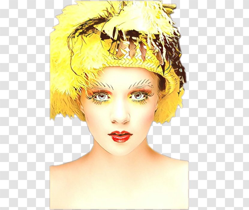 Hair Face Headpiece Yellow Head - Forehead Lip Transparent PNG