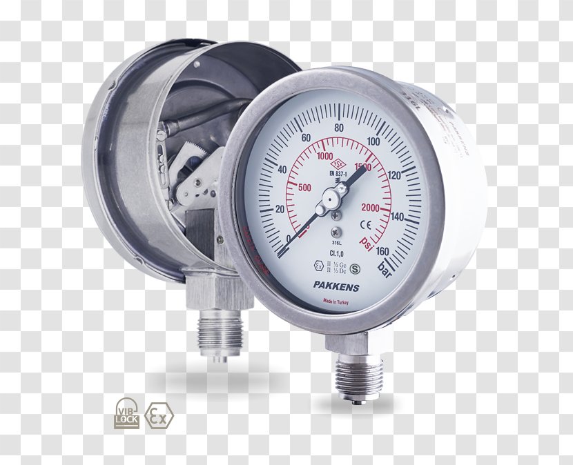 Gauge Manometers Thermometer Pakkens Pressure - Barometer Transparent PNG