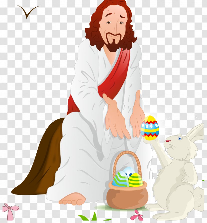 Easter Bunny Resurrection Of Jesus Illustration - Symbol - And Eggs Transparent PNG