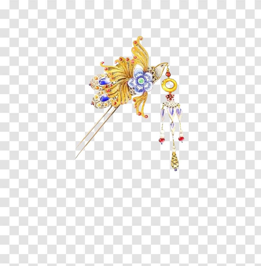 Hairpin Jewellery - Fashion Accessory - Antique Chinese Style Material Transparent PNG