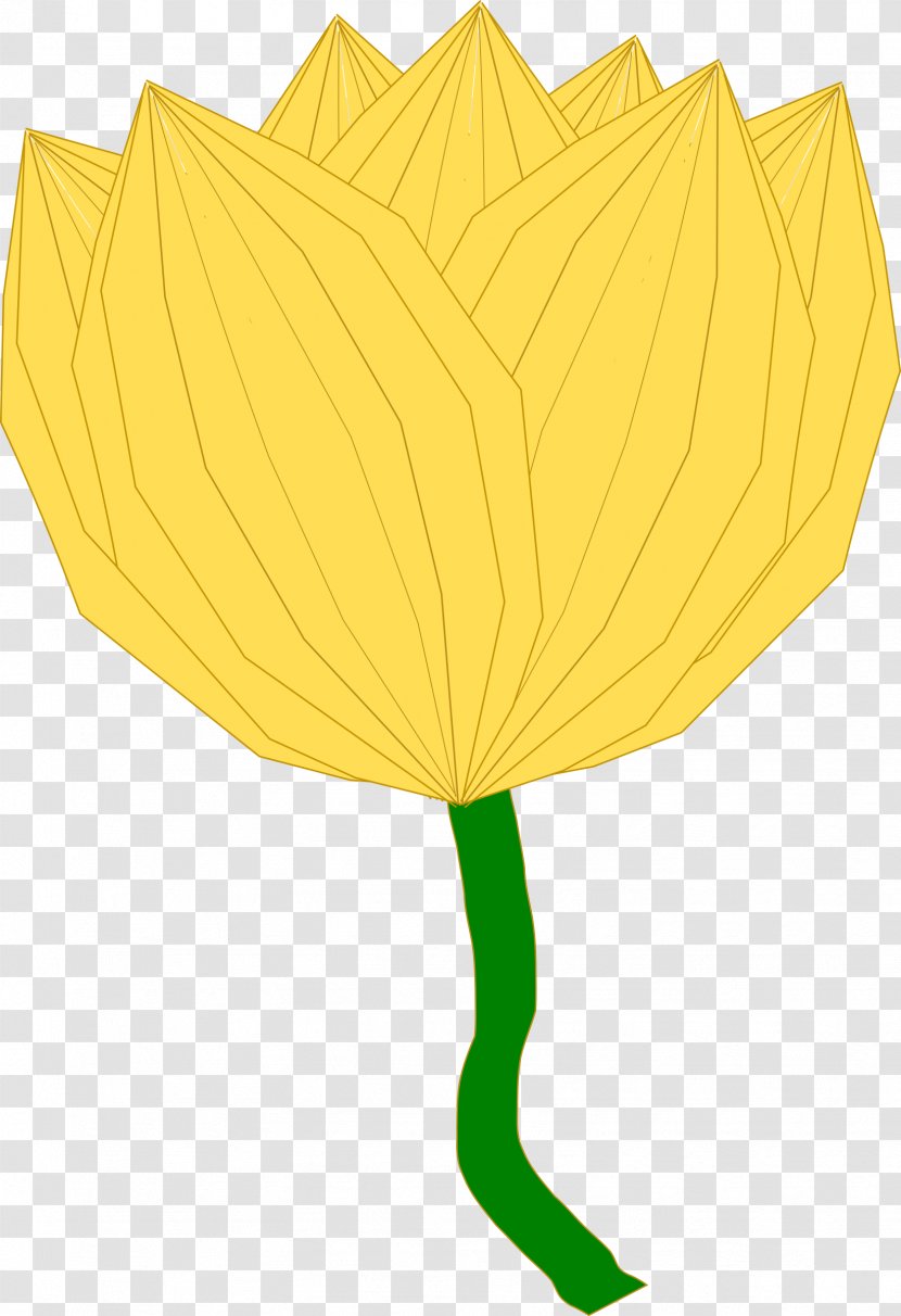 Yellow Flower Clip Art - Drawing - Green Transparent PNG