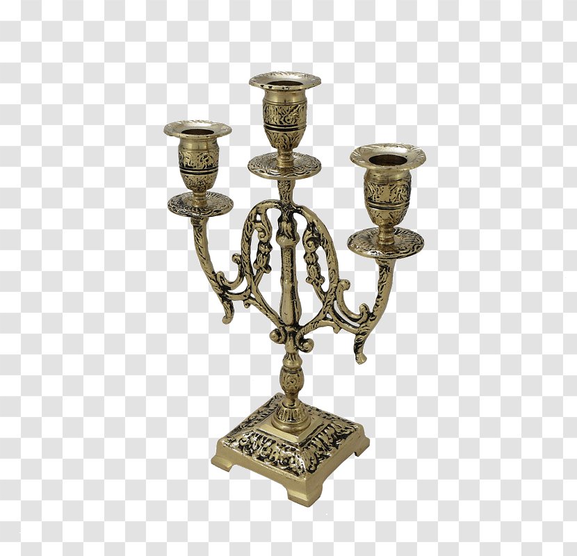 Brass Candlestick Lighting Candelabra - Antique Transparent PNG