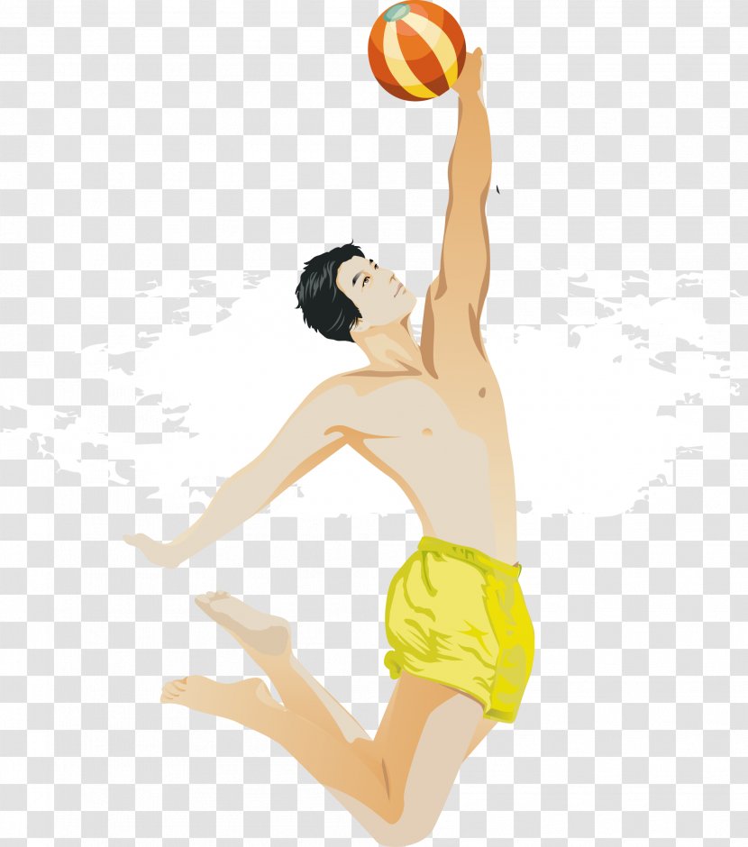 Beach Volleyball Sport Illustration - Sports Equipment Transparent PNG