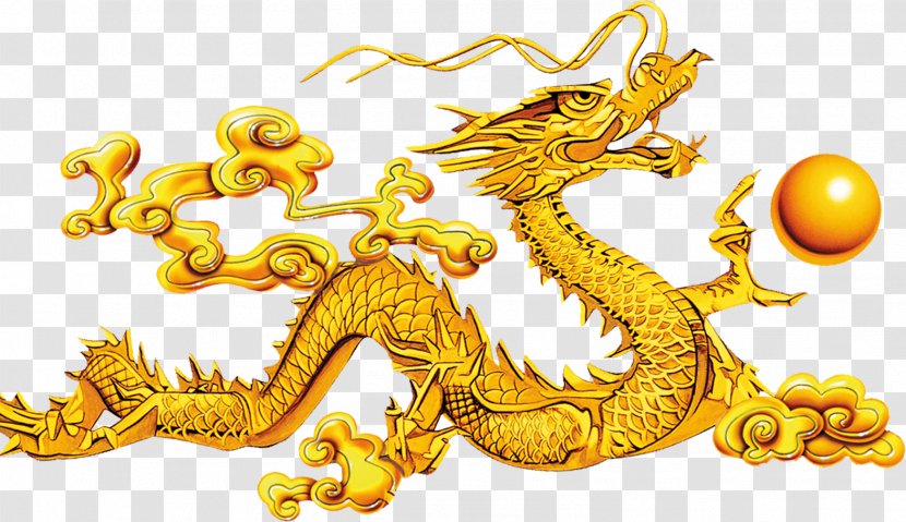 China Chinese Dragon Clip Art - Yellow Transparent PNG
