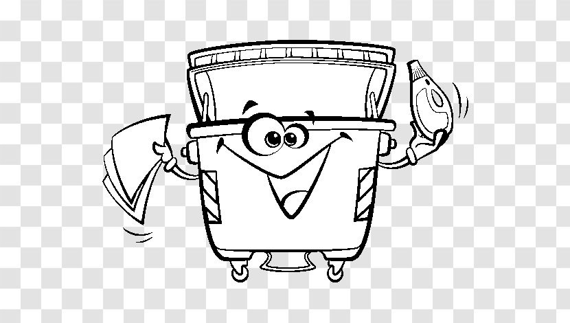 Rubbish Bins & Waste Paper Baskets Drawing Container Illustration - Cartoon - Lixo Para Colorir Transparent PNG