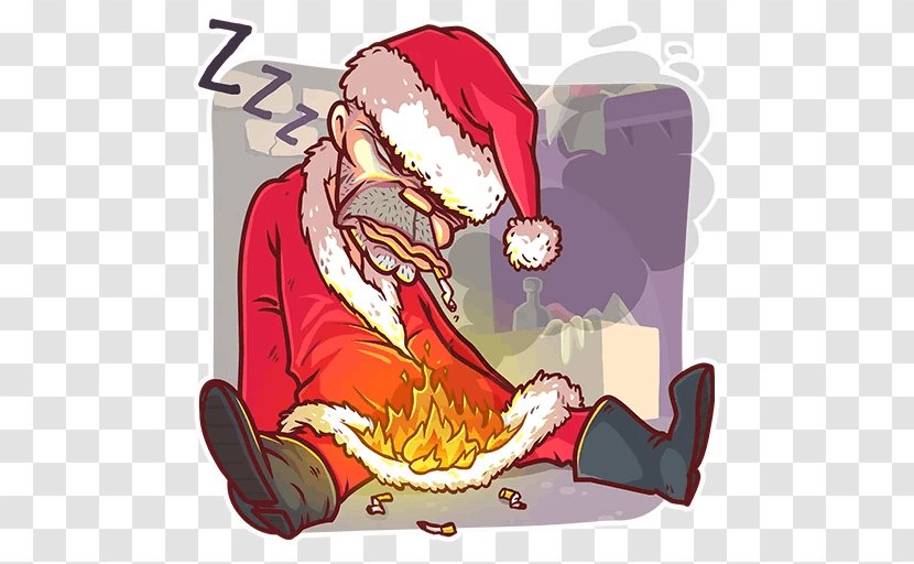 Santa Claus Christmas Human Behavior Cartoon - Art Transparent PNG