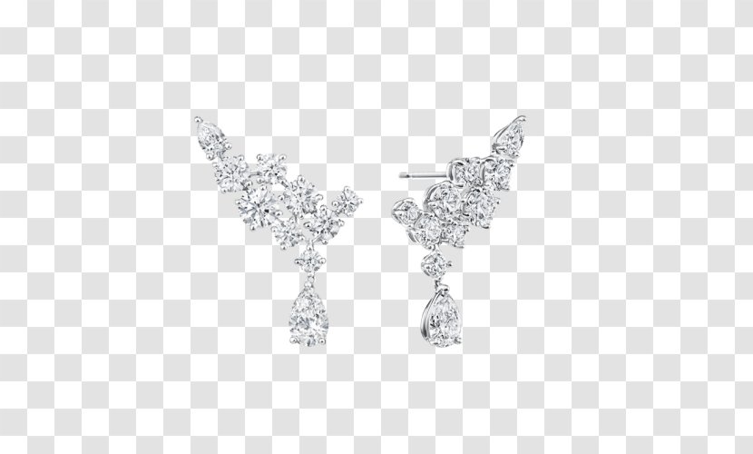 Earring Jewellery Harry Winston, Inc. Diamond - Silver - Glittering Transparent PNG