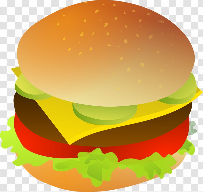 Cheeseburger Hamburger French Fries Fast Food Bacon - Yellow - Burger And Sandwich Transparent PNG