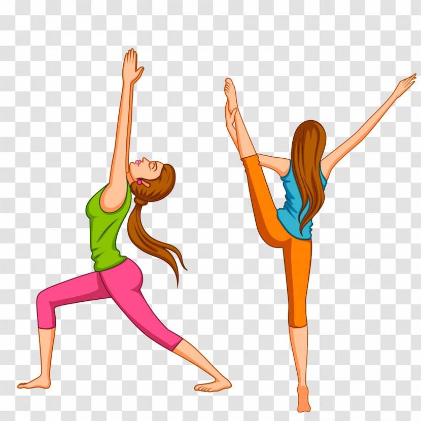 Vector Graphics Yoga Cartoon Image - Physical Exercise - Dona Transparent PNG