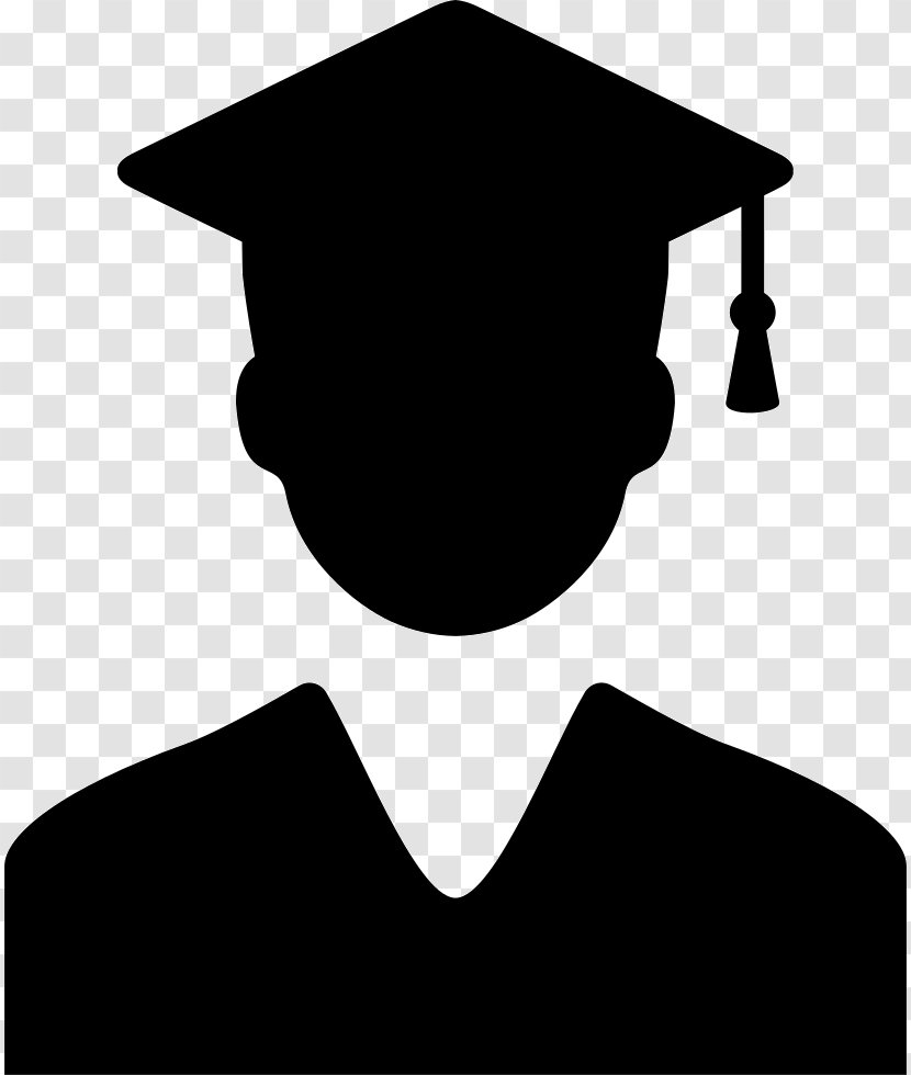 Student Graduation Ceremony Square Academic Cap Graduate University - Black And White Transparent PNG