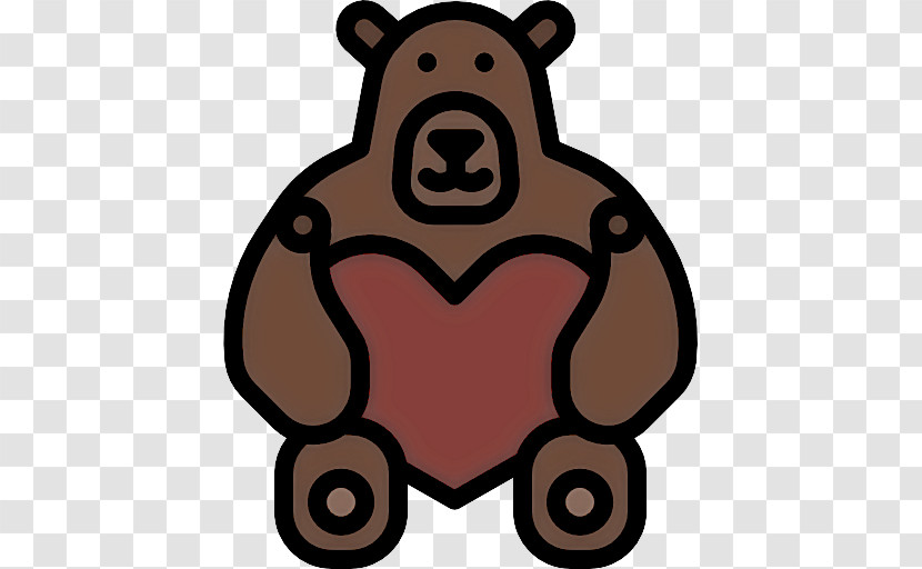 Cartoon Brown Animal Figure Brown Bear Transparent PNG