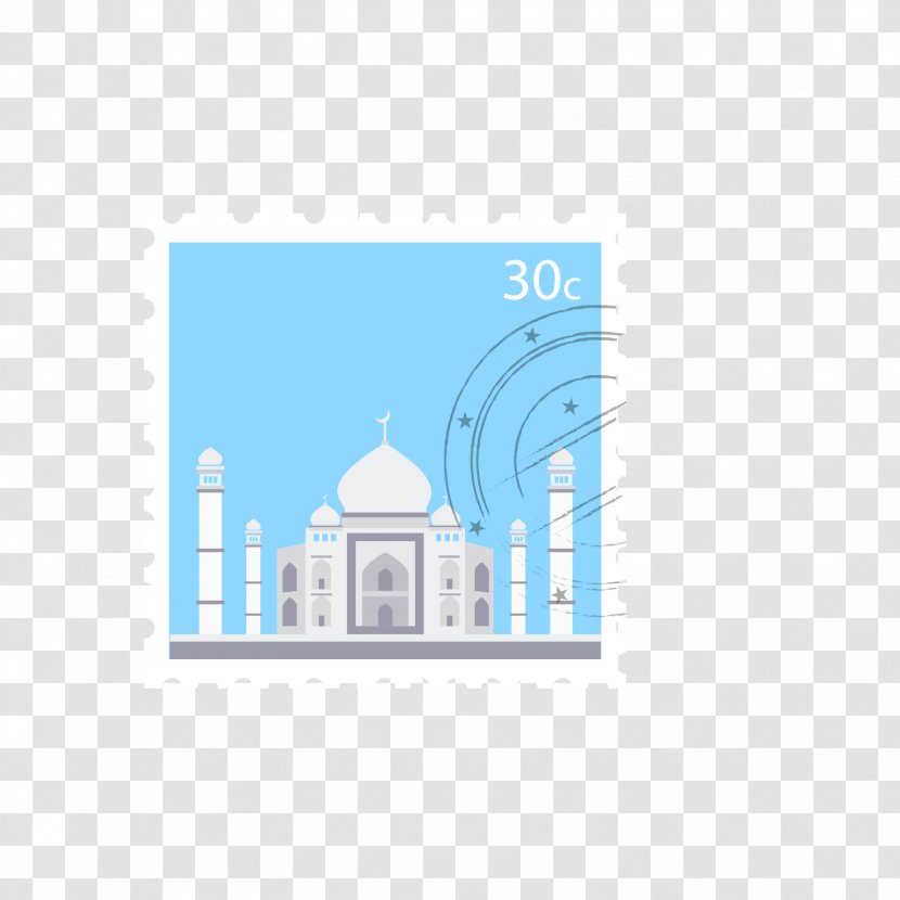 Taj Mahal Postage Stamp - Architecture Of India - Stamps Transparent PNG