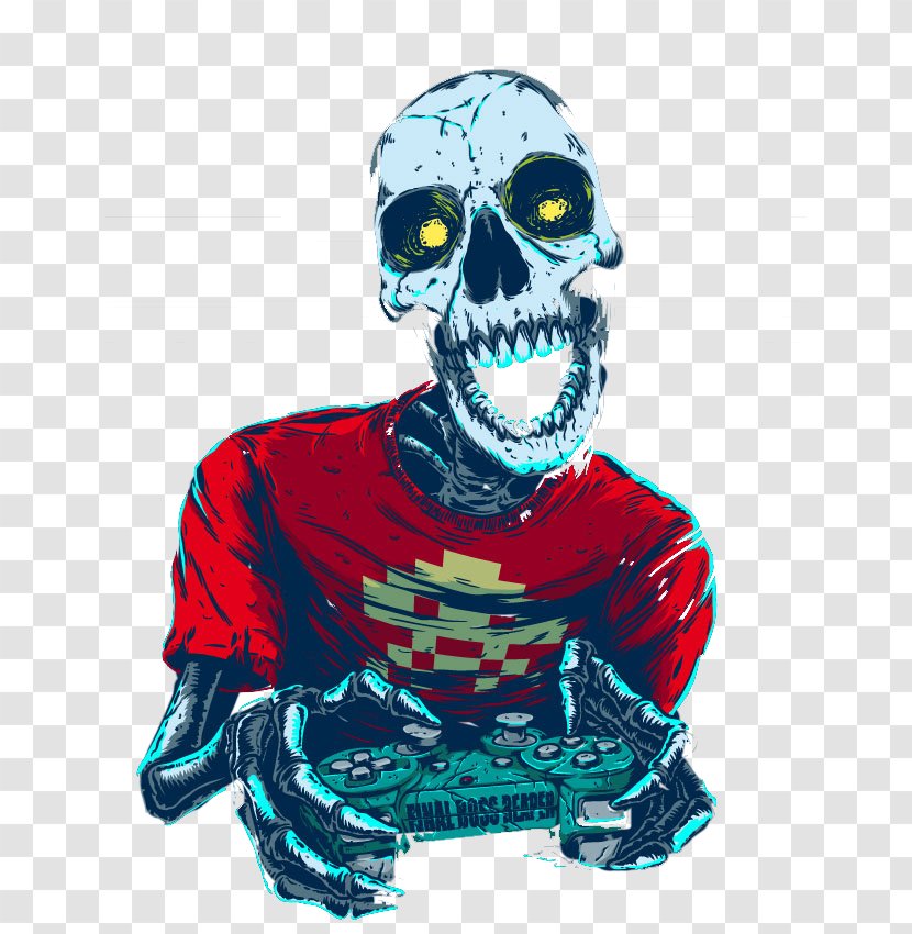 T-shirt Art Drawing Illustration - Skull - Skeleton Transparent PNG
