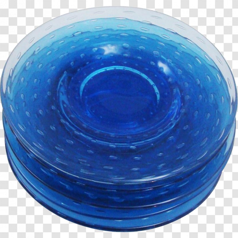 Cobalt Blue Glass Plate Plastic - Tableware Transparent PNG