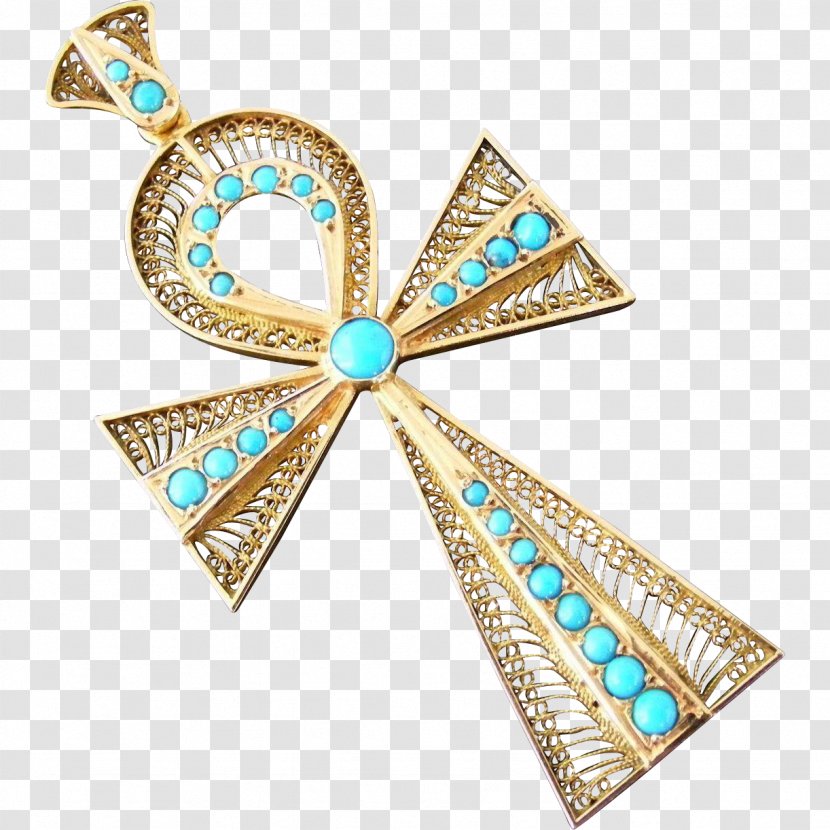 Turquoise Ankh Ancient Egypt Egyptian Revival Architecture - Charms Pendants - Cobochon Jewelry Transparent PNG