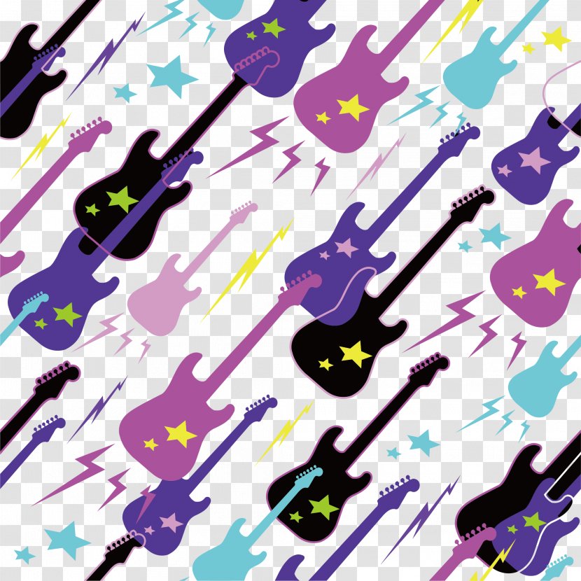 Euclidean Vector Guitar Illustration - Royaltyfree - Lightning Transparent PNG